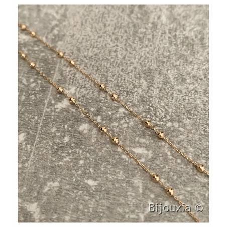 Bracelet Fines Boules 18CM En Plaqué or 18 CARATS 750/000
