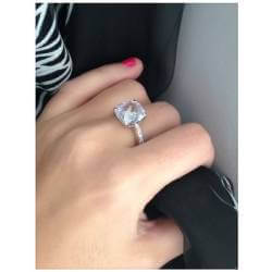 BAGUE PAVÉ CUBIC ZIRCONIUM ARGENT MASSIF 925/1000 TAILLES 50 À 60