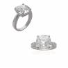 BAGUE PAVÉ CUBIC ZIRCONIUM ARGENT MASSIF 925/1000 TAILLES 50 À 60