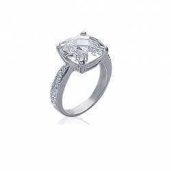 BAGUE PAVÉ CUBIC ZIRCONIUM ARGENT MASSIF 925/1000 TAILLES 50 À 60