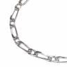 Bracelet Bracelet Maille Figaro 1-1 - 21cm x 4mm Argent Massif 925/1000 RHODIUM