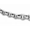 Collier maille Jaseron 10 mm en chute 42-46 cm Argent 925 Rhodié - CPL