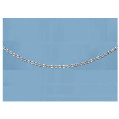 Chaîne maille Jaseron 4,75 mm x 45 cm Argent 925 Rhodié- CPL