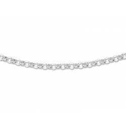 Chaîne maille Jaseron 4,75 mm x 45 cm Argent 925 Rhodié- CPL