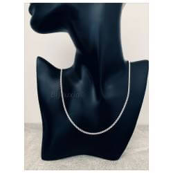 Chaîne 55CM Maille Gourmette Serrée Argent Massif 925/000