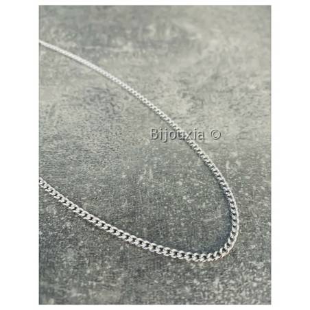 Chaîne 45CM Maille Gourmette Serrée Argent Massif 925/000