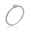 Bague alliance petites billes T52 Argent Massif 925/1000 Rhodié Bijoux femme