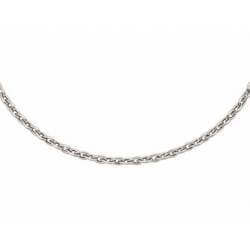 Collier maille Poire 9 mm X 45 cm Argent 925 Rhodié - Haute Qualité - CPL
