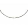 Collier maille Poire 9 mm X 45 cm Argent 925 Rhodié - Haute Qualité - CPL
