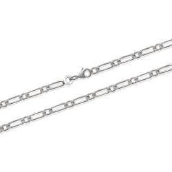 Chaîne 55CM X 3MM Figaro Alternée 1-1 Argent Massif 925/1000