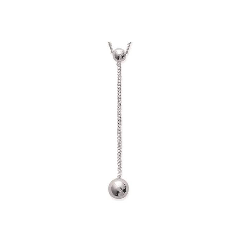 Collier argent massif avec 1 perle boule lisse - EmmaFashionStyle | Direct Producteur Collier argent massif avec 1 perle boule lisse - EmmaFashionStyle | Direct Producteur