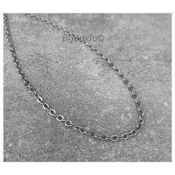 Chaîne Maille Forçat 55CM X 3MM En Acier Inoxydable Bijoux Homme/Femme