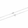 Bracelet Triangle Microserti Zirconium en Argent Massif 925/1000 Rhodié