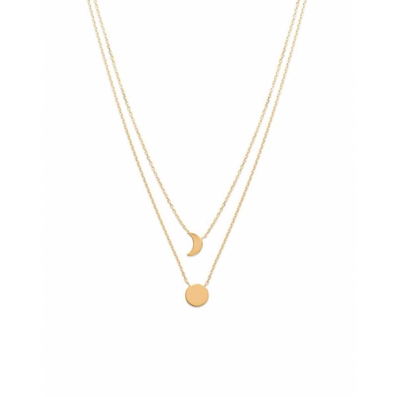 Collier Collection Astre & Lune Plaqué or 18 Carats 750/1000