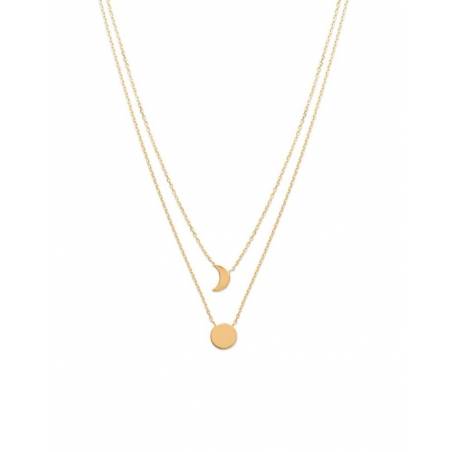 Collier Collection Astre & Lune Plaqué or 18 Carats 750/1000