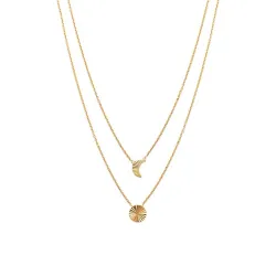 Collier Collection Astre / Lune Plaqué or 18 Carats 750/1000