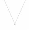 Collier Cristal 4MM Cubic Zirconium En Argent Massif 925/1000 Rhodié