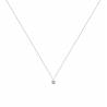 Collier Cristal 6MM Cubic Zirconium En Argent Massif 925/1000 Rhodié