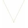 Collier Cristal 4MM Solitaire Zirconium En Plaqué Or 18 Carats