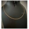 Chaîne Fine Maille Figaro 55cm Plaqué or 18 Carats Bijoux Mixte