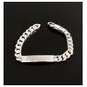 Bracelet HOMME Gravure Identité Gourmette 21 CM X 8MM Argent Massif 925/1000