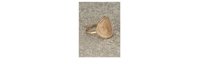 Bague Pièce Médaille Motif Arbre de Vie En Plaqué or 18 Carats T50 à 60