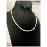 Chaîne 50CM x 4MM Maille Gourmette Argent Massif 925/1000