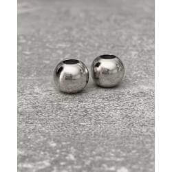 Bracelet CHARMS Perle Bleu Clair Verre de Murano & Boules Argent 925/000 Rhodié