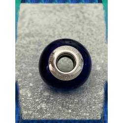 Bracelet CHARMS Perle Bleu Verre de Murano & Boules Argent 925/000 Rhodié