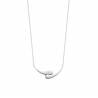 Collier Type Goutte D'eau En Argent Massif 925/1000 Rhodié
