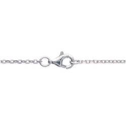 Collier Type Goutte D'eau En Argent Massif 925/1000 Rhodié