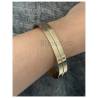 Bracelet Jonc Manchette En Plaqué Or 18 Carats 750/1000