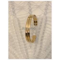 Bracelet Jonc Manchette En Plaqué Or 18 Carats 750/1000