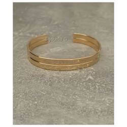 Bracelet Jonc Manchette En Plaqué Or 18 Carats 750/1000