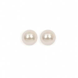 Boucles D'oreilles Grosses Perles 14MM En Argent Massif 925/1000