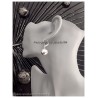 Boucles D'oreilles Dormeuses Grosses Boules Argent Massif 925/1000 Bijoux Femme