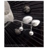 Boucles D'oreilles Dormeuses Grosses Boules Argent Massif 925/1000 Bijoux Femme