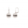 Boucles D'oreilles Dormeuses Grosses Boules Argent Massif 925/1000 Bijoux Femme