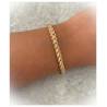 Bracelet Maille Palmier Tressée 20 cm En Plaqué Or 18 carats