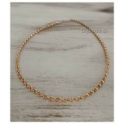 Collier Maille Jaseron 45CM En Plaqué Or 18 Carats 750/1000