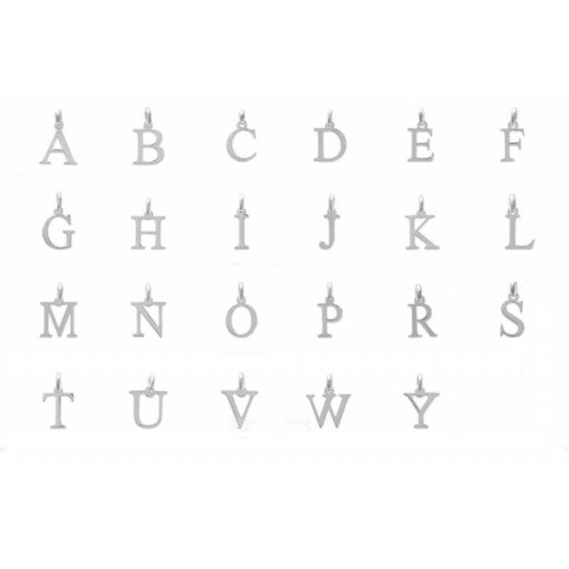 Pendentifs LETTRES Initiales Au CHOIX En Argent Massif 925/1000 - BIJOUX