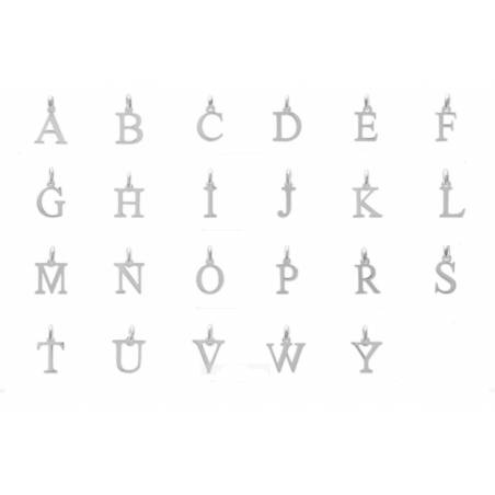 Pendentifs LETTRES Initiales Au CHOIX En Argent Massif 925/1000 - BIJOUX