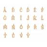 Pendentifs LETTRES Majuscules Zirconium Initiales Au CHOIX Plaqué or 18 Carats