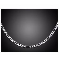 Chaîne Maille Figaro 50 cm x 5MM Argent Massif 925/1000 Bijoux Homme