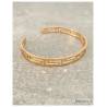 Bracelet Jonc Manchette Ajouré Diamètre 5,8CM En Plaqué Or 18 Carats