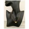 Collier Pendentif Boule 12MM En Plaqué Or 18 carats Bijoux Femme