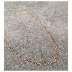 Chaîne Fine Maille forçat Réglable 40cm/45cm Plaqué Or Rose 18 CARATS 750/000