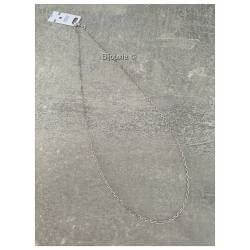 Chaîne De Cou Forçat 50cm En Argent Massif 925/000 Rhodié Bijoux NEUF