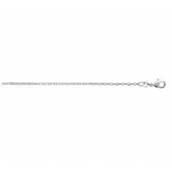 Chaîne De Cou Forçat 50cm En Argent Massif 925/000 Rhodié Bijoux NEUF