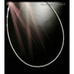 Chaîne 38cm X 1.45mm Maille Forçat diamantée En Argent 925/000 ENFANTS